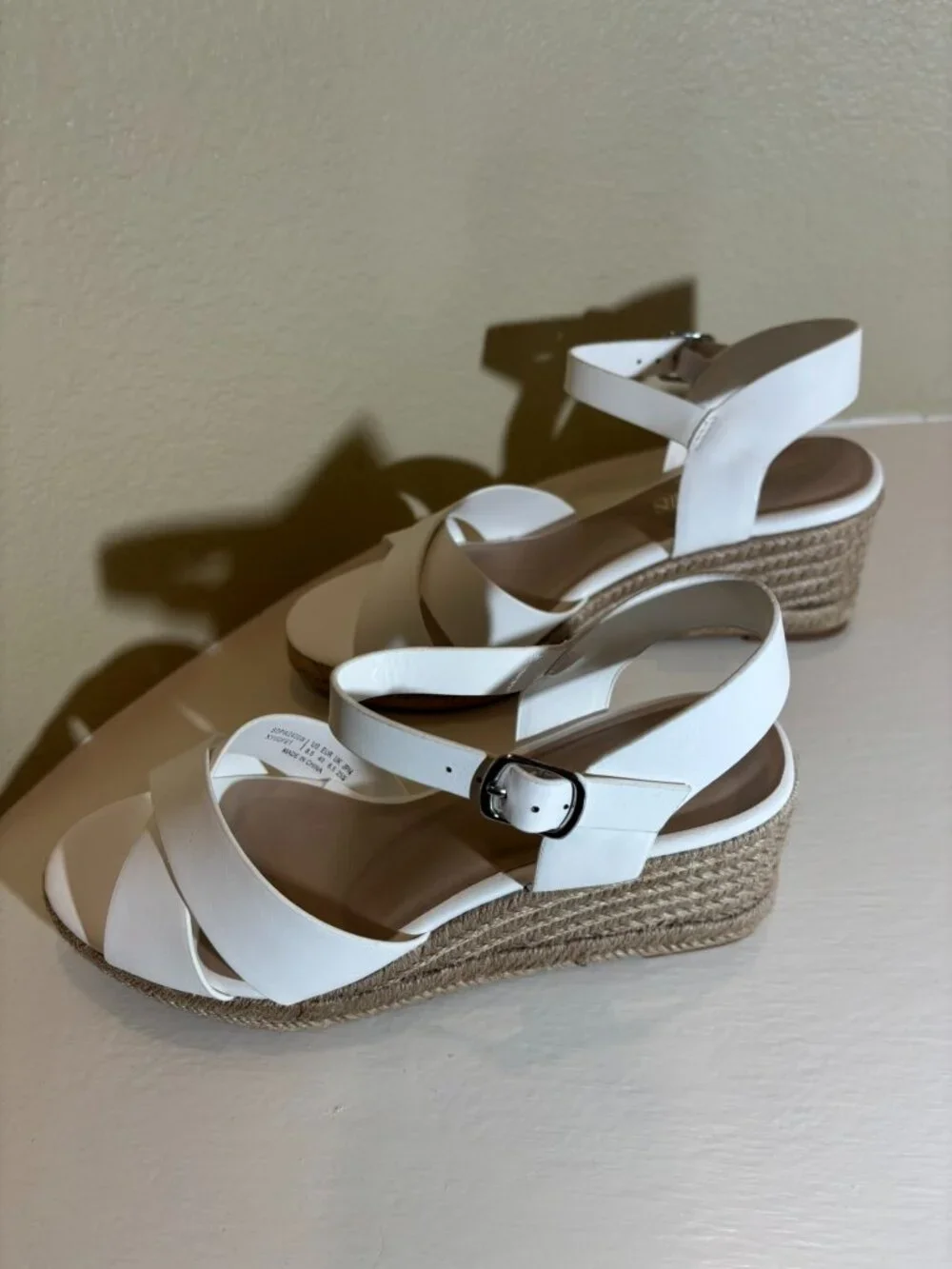 Dream Pairs Women's White Espadrille Wedge Sandals, 3